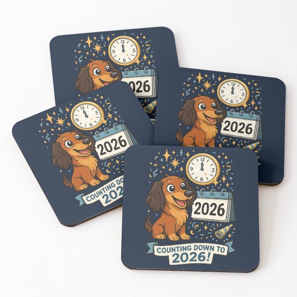 Item preview, Counting Down to 2026 Dachshund – Cute New Year Sausage Dog Design designed and sold by TheLongPaw.