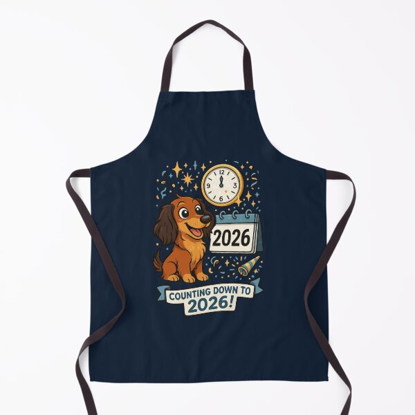 Item preview, Counting Down to 2026 Dachshund – Cute New Year Sausage Dog Design designed and sold by TheLongPaw.