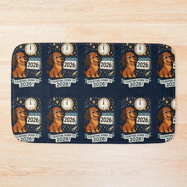 Item preview, Counting Down to 2026 Dachshund – Cute New Year Sausage Dog Design designed and sold by TheLongPaw.