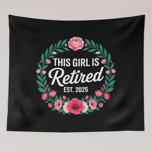 Item preview, This Girls Is Retired 2025 Floral For Women Retirement Women  designed and sold by elmafuentesz.