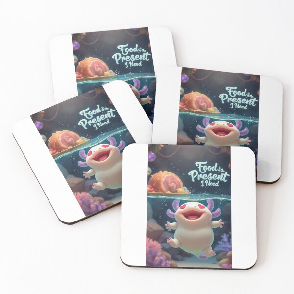 Item preview, Happy Food-Loving Axolotl – Funny Holiday Feast Design designed and sold by MadeByACJ.