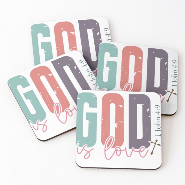 Item preview, God Is Love Typography | 1 John 4:9 Christian Design designed and sold by Artinkcreative.