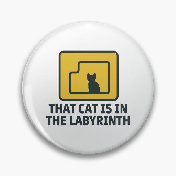 Item preview, That Cat Is in the Labyrinth – Minimalist Cat Maze Illustration, Funny Feline Quote, Aesthetic Geometric Design for Cat Lovers designed and sold by BrainBubbleArt.