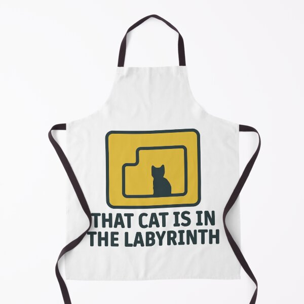 Item preview, That Cat Is in the Labyrinth – Minimalist Cat Maze Illustration, Funny Feline Quote, Aesthetic Geometric Design for Cat Lovers designed and sold by BrainBubbleArt.