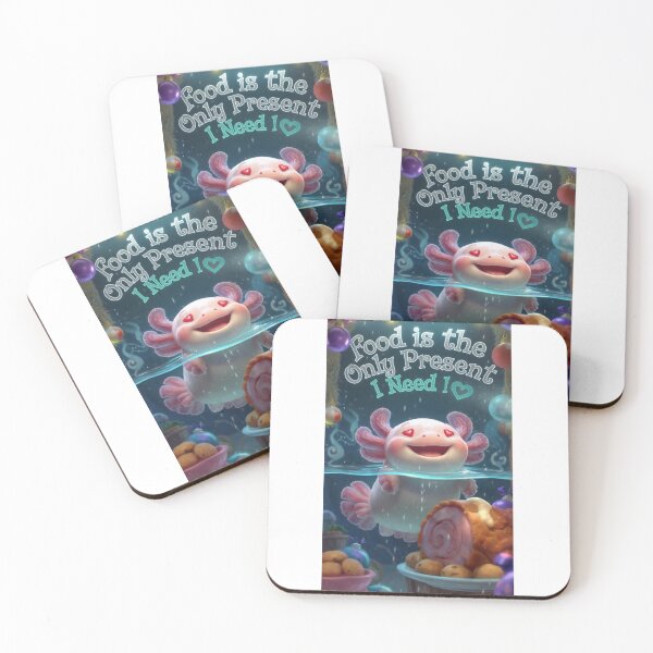 Item preview, Kawaii Christmas Axolotl – Festive Food Lover Illustration designed and sold by MadeByACJ.