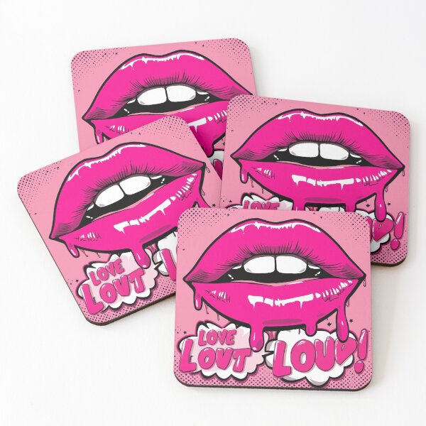 Item preview, Love Loud Dripping Gloss Pop Art Lips Design designed and sold by Trueways.
