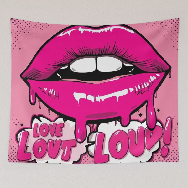 Item preview, Love Loud Dripping Gloss Pop Art Lips Design designed and sold by Trueways.