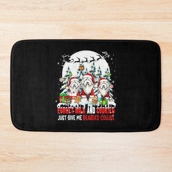 Item preview, Forget Milk And Cookies Just Give Me Bearded Collies Xmas  designed and sold by WayTBeenkenArt.