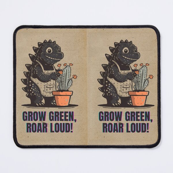 Item preview, Retro Greenzilla – Cute Monster Gardening designed and sold by NatureStyle555.