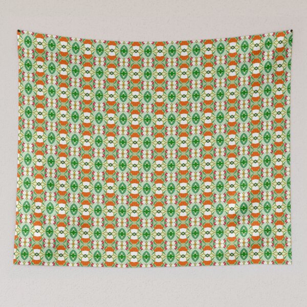 Item preview, japanese style happiness plant seamless colorful repeat pattern designed and sold by Abrahamjrnd.