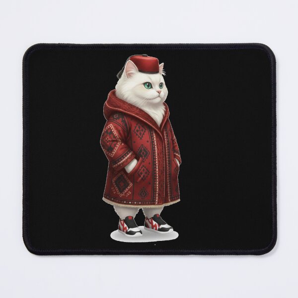 Item preview, Cool Moroccan Cat in Fez Hat and Pattern Coat - Streetwear Style designed and sold by designwiss.