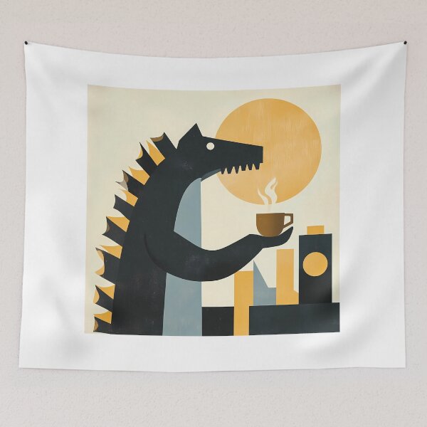 Item preview, Bauhaus Monster with Coffee designed and sold by NatureStyle555.