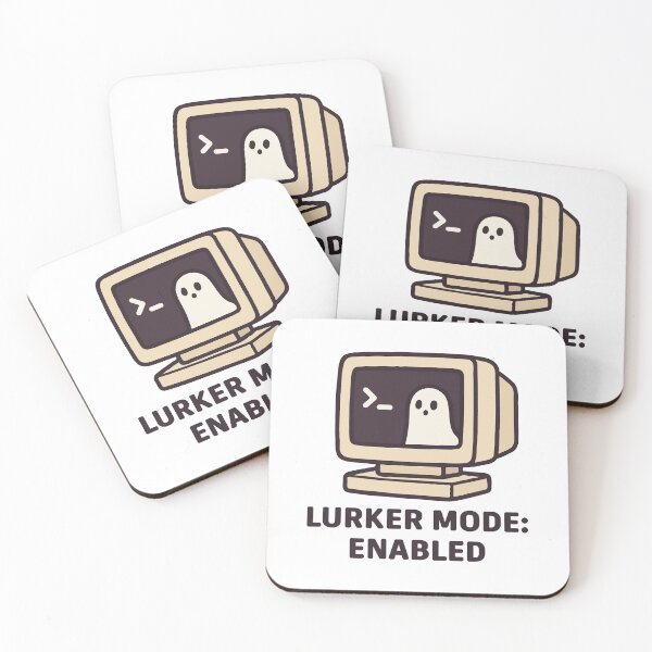 Item preview, Lurker Mode Enabled – Cute Retro Computer Ghost | Funny Introvert Gamer & Programmer Aesthetic designed and sold by BrainBubbleArt.