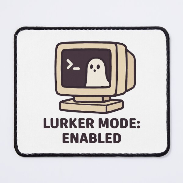 Artikelvorschau, Lurker-Modus aktiviert – Niedlicher Retro-Computergeist | Lustige Ästhetik für introvertierte Gamer und Programmierer entworfen und verkauft von BrainBubbleArt.
