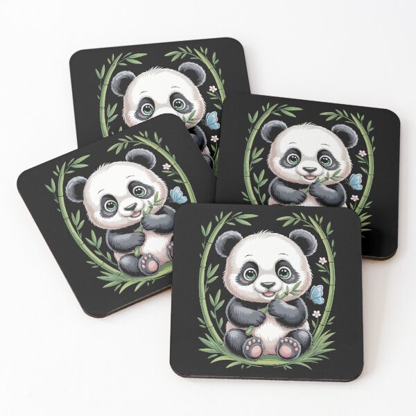 Item preview, Panda with Bamboo and Butterfly designed and sold by jkrphoto.