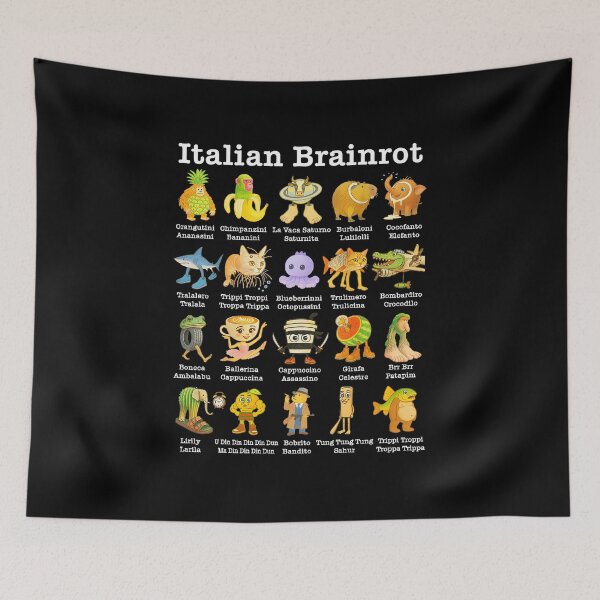 Item preview, Types Of Italian Brainrot Meme Character  designed and sold by cugbandio.