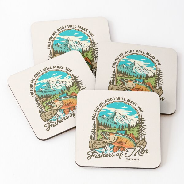 Item preview, Christian Fishing, Fishers of Men, Outdoors Faith, Jesus, Bible Verse Matthew 4:19, Father's Day designed and sold by toongstudio.