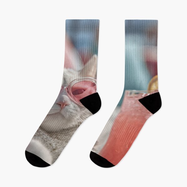 Item preview, Cat lounging with drink designed and sold by anytka.