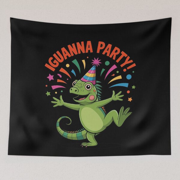 Item preview, Iguana Party Happy Celebration Lizard designed and sold by k3rstman1.