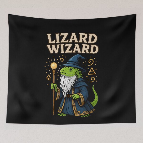 Item preview, Cute Green Lizard Wizard Fantasy Magic designed and sold by k3rstman1.