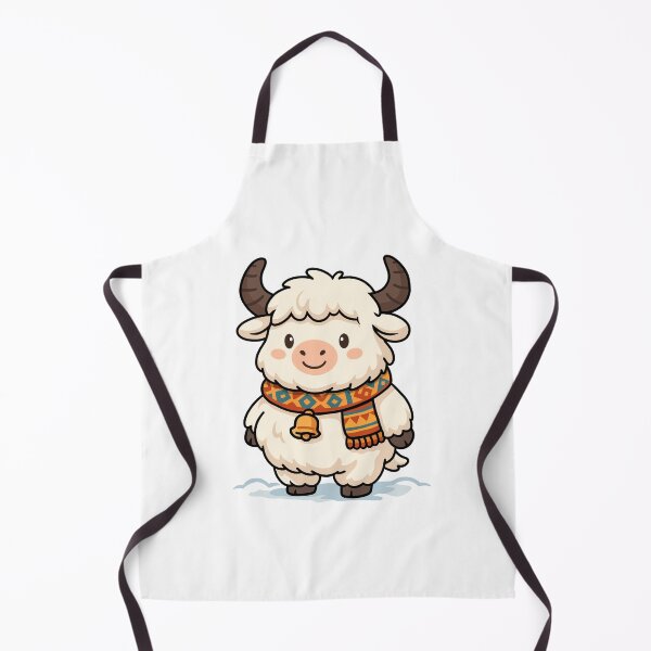 Item preview, Cute Winter Yak with Scarf – Cozy Kawaii Mountain Animal Illustration for Stickers, Kids Apparel & Holiday Gifts designed and sold by CosmoPixelArts.