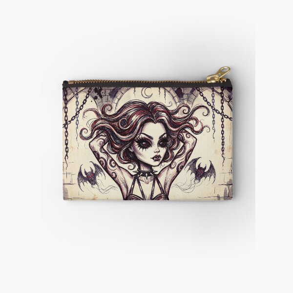 Item preview, Cute vampire girl with bats illustration designed and sold by Vintage Designs +.