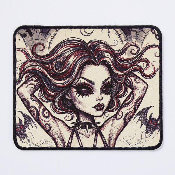 Item preview, Cute vampire girl with bats illustration designed and sold by Vintage Designs +.