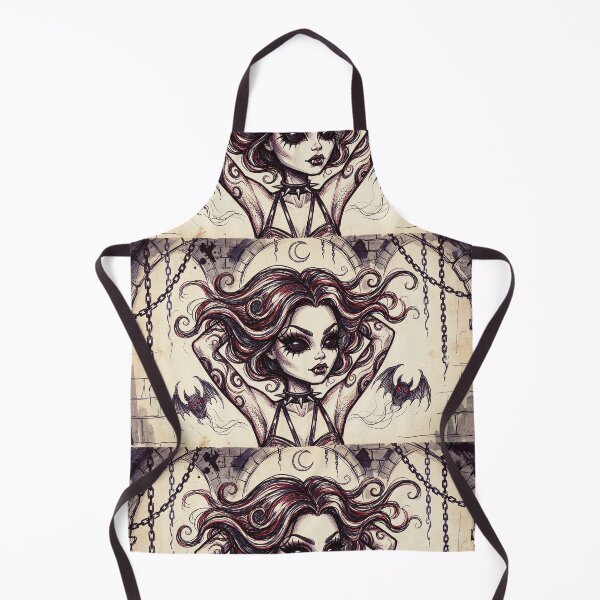 Item preview, Cute vampire girl with bats illustration designed and sold by Vintage Designs +.