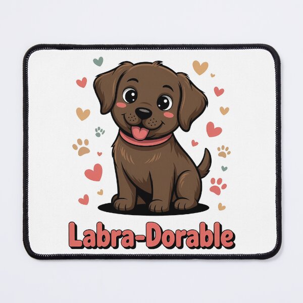 Item preview, Labra-Dorable Cute Chocolate Lab Puppy Hearts designed and sold by k3rstman1.