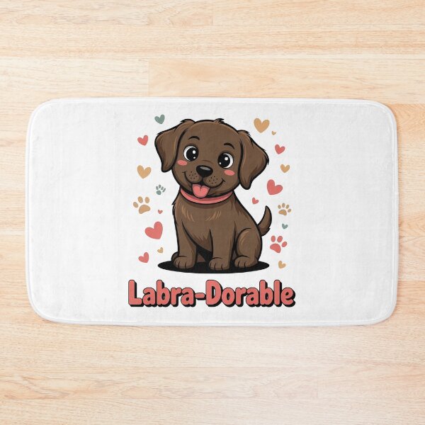 Item preview, Labra-Dorable Cute Chocolate Lab Puppy Hearts designed and sold by k3rstman1.