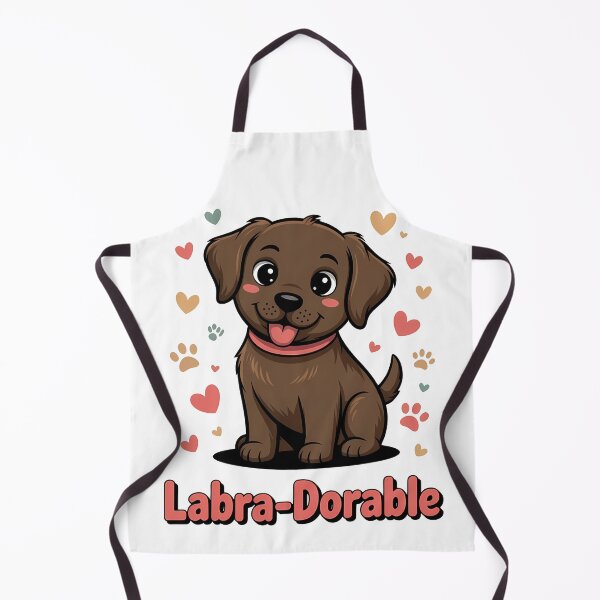 Item preview, Labra-Dorable Cute Chocolate Lab Puppy Hearts designed and sold by k3rstman1.
