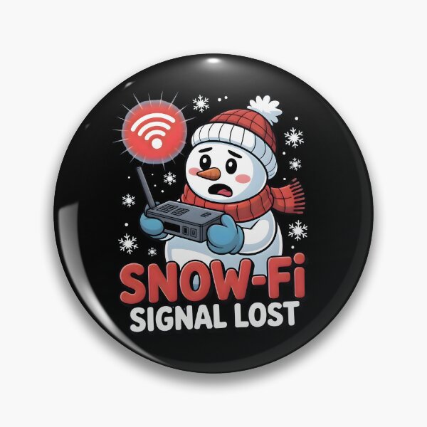 Item preview, Snow-Fi Signal Lost – Snowman Fixing Router Funny Winter Art designed and sold by CalmDownZone ⭐️⭐️⭐️⭐️⭐️.