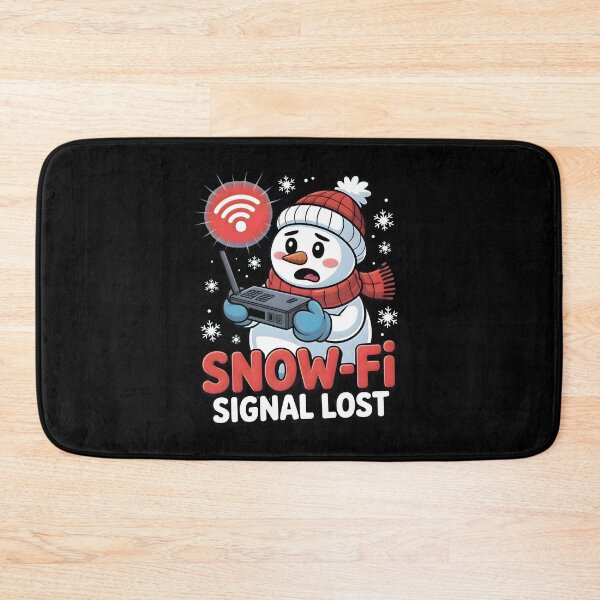 Item preview, Snow-Fi Signal Lost – Snowman Fixing Router Funny Winter Art designed and sold by CalmDownZone ⭐️⭐️⭐️⭐️⭐️.
