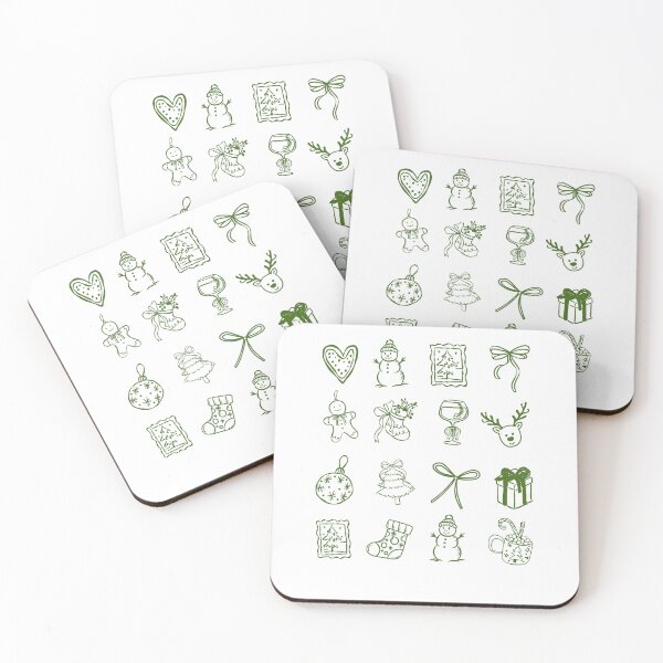 Item preview, Merry Christmas Doodles Holiday Icons Simple  designed and sold by BornBorn.