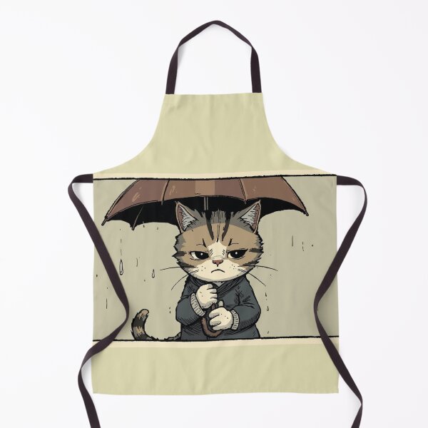 Item preview, Vintage Retro Comic Styled Sad Cute Cat Sticker Desing designed and sold by MiloOfficial.
