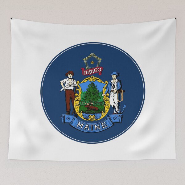 Item preview, Maine Circle Flag, Maine Flag Icon designed and sold by NTGUILTY.