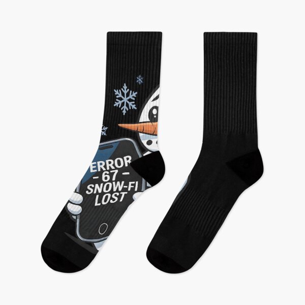 Item preview, Snow-Fi Signal Lost – Cute Snowman Error 67 Winter Internet Meme designed and sold by CalmDownZone ⭐️⭐️⭐️⭐️⭐️.