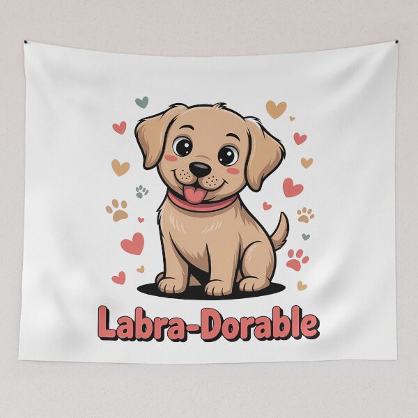 Item preview, Labra-Dorable Cute Labrador Puppy Dog Pun designed and sold by k3rstman1.