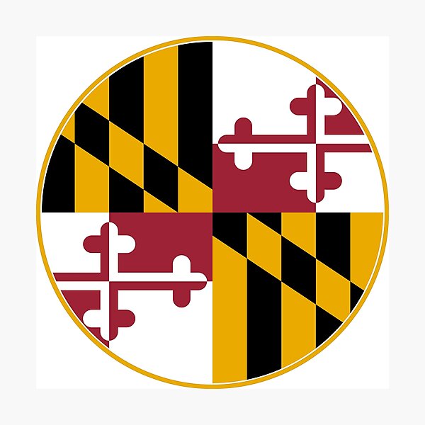 Item preview, Maryland Circle Flag, Maryland Flag Icon designed and sold by NTGUILTY.
