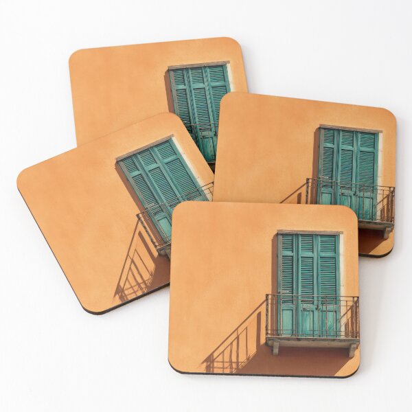 Item preview, Bright balcony against orange wall designed and sold by anytka.
