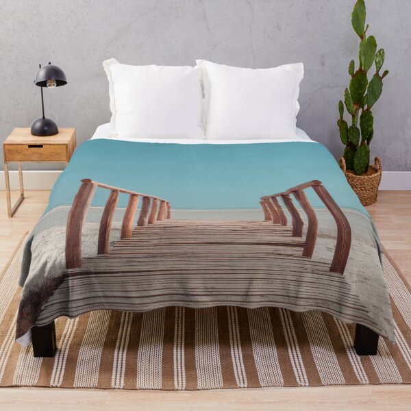 Item preview, Wooden walkway leads to calm sea designed and sold by anytka.