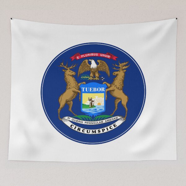 Item preview, Michigan Circle Flag, Michigan Flag Icon designed and sold by NTGUILTY.
