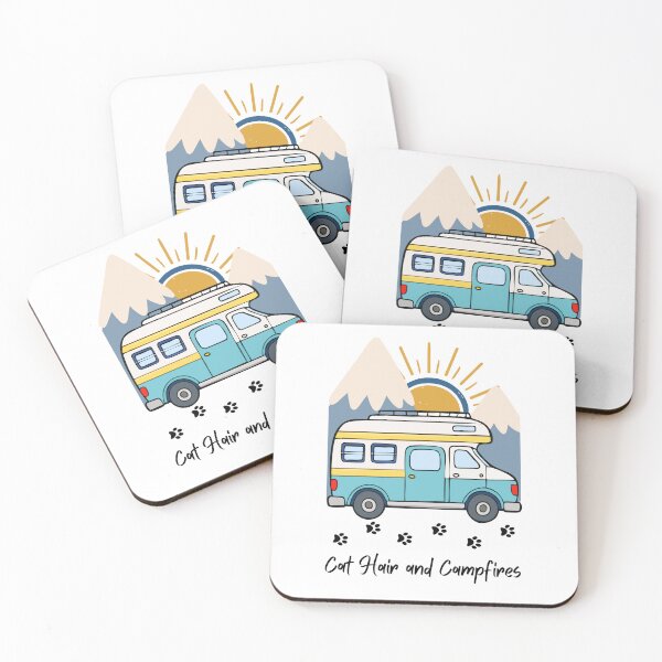 Item preview, Cat Hair and Campfires. RV and Cat design designed and sold by SofikoDesigns.