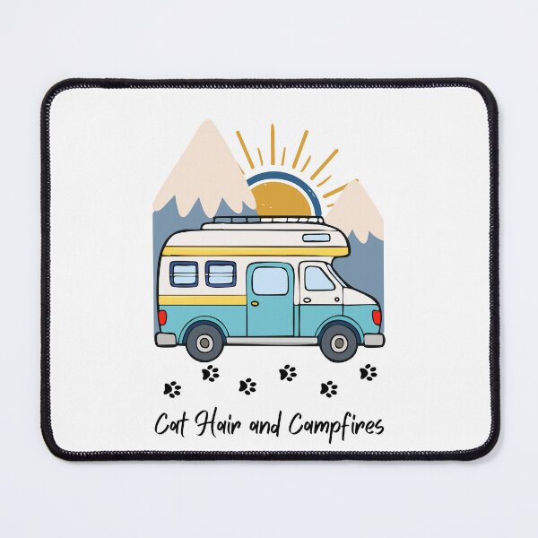 Item preview, Cat Hair and Campfires. RV and Cat design designed and sold by SofikoDesigns.