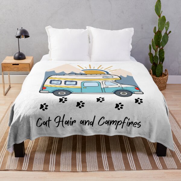 Item preview, Cat Hair and Campfires. RV and Cat design designed and sold by SofikoDesigns.
