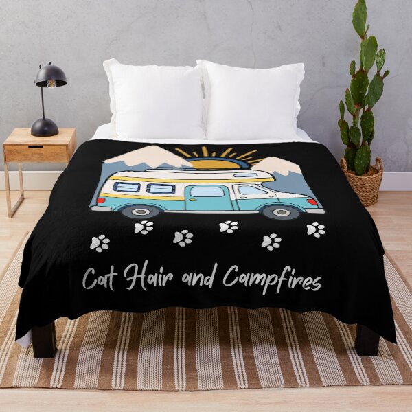 Item preview, Cat Hair and Campfires. RV and Cat design designed and sold by SofikoDesigns.