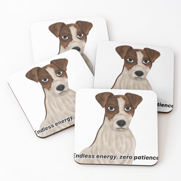 Item preview, Jack Russell – “Endless Energy, Zero Patience” – Hyper Dog Semirealistic Design designed and sold by Crack-in-Colors.
