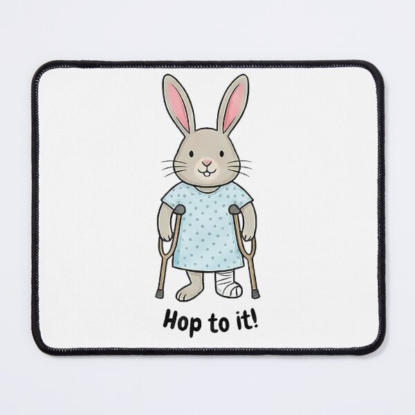 Item preview, Cute Bunny Broken Leg Crutches Hop To It designed and sold by k3rstman1.