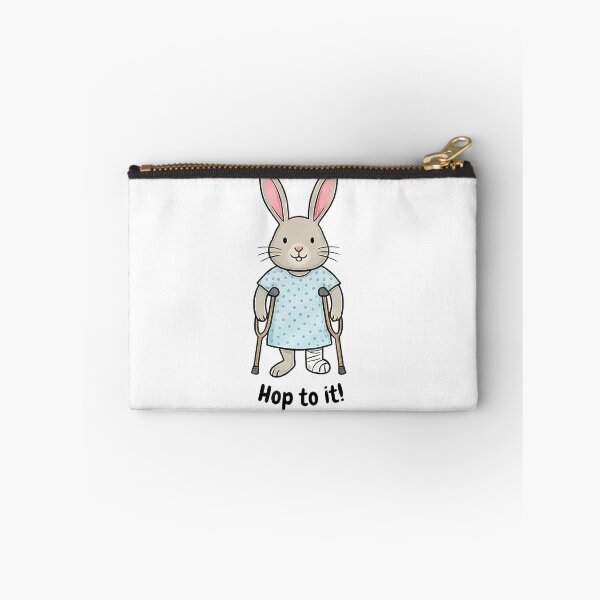 Item preview, Cute Bunny Broken Leg Crutches Hop To It designed and sold by k3rstman1.