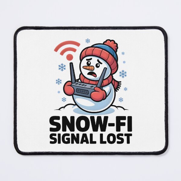 Item preview, Snow-Fi Signal Lost – Cute Snowman with Wi-Fi Icon Winter Meme designed and sold by CalmDownZone ⭐️⭐️⭐️⭐️⭐️.